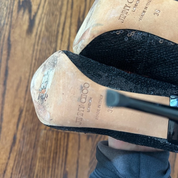 Jimmy Choo Shoes - Jimmy Choo Black Sequin Pumps